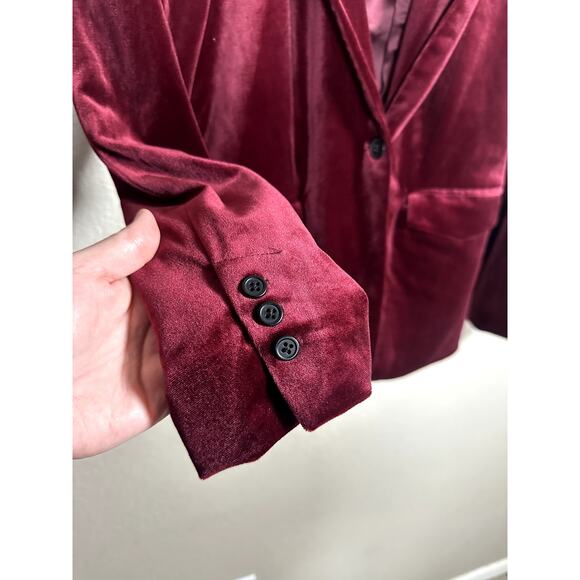 Blank nyc red velvet blazer Classic single button Medium - Picture 4 of 9